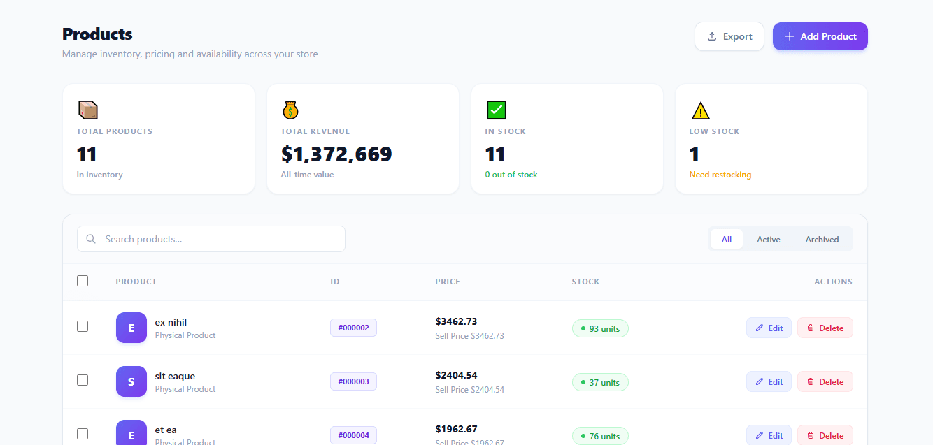 Application Web Gestion de Stock