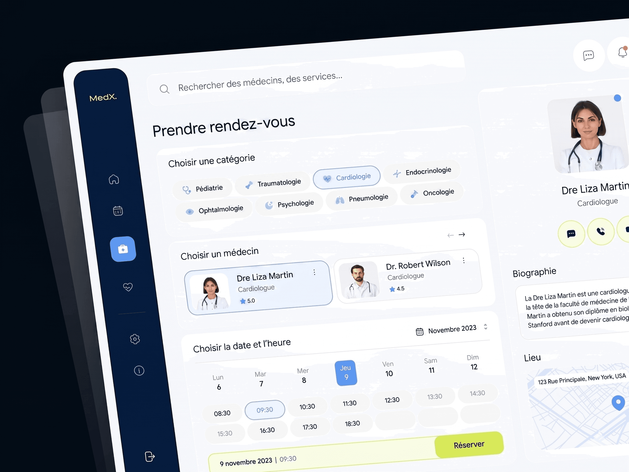 Interface Logiciel Clinique Maroc