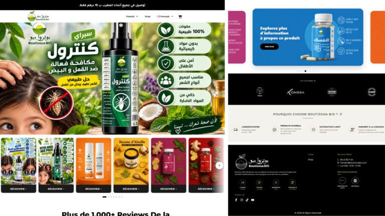 Boutique en ligne Boutizouabio.com : site e-commerce WooCommerce de produits naturels au Maroc